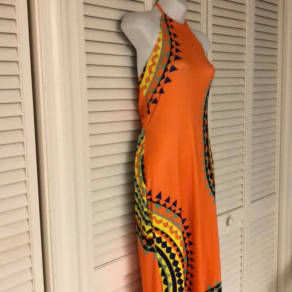 Orange strapless Sundress - Picture 4 of 6